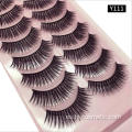 Barato Faux Mink False lashes Etiqueta privada Empaquetado de pestañas falsas 10 pares / caja